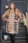 Fox Fur Jacket Women's Long Winter Transformer Jacket  short or long coat Fur Jacket A luxurious gift for her. Stylish Jacket for Women 