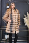 Fox Fur Jacket Women's Long Winter Transformer Jacket  short or long coat Fur Jacket A luxurious gift for her. Stylish Jacket for Women 