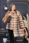 Fox Fur Jacket Women's Long Winter Transformer Jacket  short or long coat Fur Jacket A luxurious gift for her. Stylish Jacket for Women 