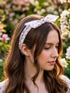 Pembe Çiçekli Fular – Lastikli Toka – Bandana Seti