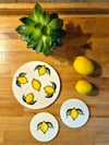 Limonlu Çini Nihale ve Bardak Altlığı Seti