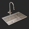 Allure El Yapımı Eviye Seti 70x44 cm Inoks (Chrome)