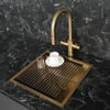 Allure El Yapımı PVD Eviye Seti 44x44 cm Altın (Gold) 
