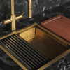 Allure El Yapımı PVD Eviye Seti 44x44 cm Altın (Gold) 