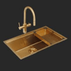 Allure El Yapımı PVD Eviye Seti 70x44 cm Altın (Gold)