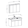 BİGA 100CM BANYO DOLABI-UD BEYAZ