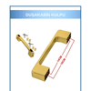 DUŞAKABİN YEDEK PARÇA KARE KULP (16CM) GOLD