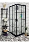 DUŞHOME DUŞAKABİN AGATA SERİSİ 90X90 KARE,KÖŞE AÇILIR,KAROLAJ DESEN,H;190CM KABİN