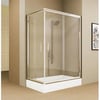DUŞHOME DUŞAKABİN GLORY SERİSİ SÜRGÜLÜ,100*80 KÖŞE AÇILIR TEKNE+KABİN ŞEFFAF CAM