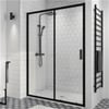 DUŞHOME DUŞAKABİN GLORY SERİSİ,SİYAH PROFİL,5MM ŞEFFAF CAM,H;190CM(120-130CM)