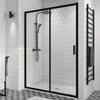 DUŞHOME DUŞAKABİN GLORY SERİSİ,SİYAH PROFİL,5MM ŞEFFAF CAM,H;190CM(110-120CM)