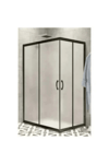 DUŞHOME GLORY SERİSİ 90X90 KARE,KÖŞE AÇILIR,MAT SİYAH PROFİL,BUZLU CAM,H,190CM KABİN