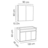 FYM ENZO 100CM BANYO DOLABI-ANTRASİT