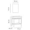 FYM LİTOS 70CM BANYO DOLABI-SİYAH