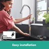 HANSGROHE FOCUS E SPİRALLİ EVİYE BATARYASI 2 AKIŞLI