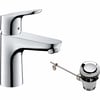 Hansgrohe Focus Lavabo BataryasıHansgrohe Focus Lavabo Bataryası Krom | Modern, Su Tasarruflu ve Dayanıklı Banyo BataryasıArmatürHANSGROHE ARMATÜR31607000DUŞHOMEHansgrohe Focus Lavabo Bataryası
