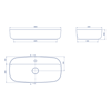 TURKUAZ AQUA SERİSİ TEZGAH ÜST 80*40 LAVABO