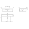 TURKUAZ SHARP SERİSİ 65X38CM ETEJERLİ LAVABO