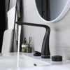 Wind 3 Delikli Sensörlü Lavabo Bataryası Matt Black