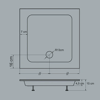 ZÜMRÜT 90X90 KARE PANELLİ DUŞ TEKNESİ H15CM