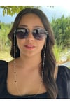 Gözlük Zinciri Boncuklu Gümüş