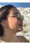 Gözlük zinciri gözlük askısı kristal boncuklu şık tasarım