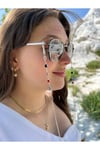 Gözlük zinciri gözlük askısı renkli gümüş şık tasarım