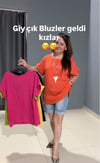 Renk Detaylı Basic Bluz