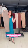 Yüksek Bel Likralı Cotton Bilek Boy Pantolon