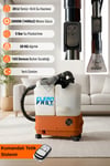 Cleanfast Titan 20L Kumandalı Profesyonel Çift Motorlu (1400x2) 2800W 5 Bar Buharlı Koltuk ve Halı Yıkama Makinesi