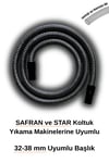 Safran ve Star Koltuk Yıkama Makinelerine Uyumlu 32-38 mm 3 Metre Çelik Telli Vakum Hortumu