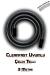 Tüm Koltuk Yıkama Makinelerine Uyumlu (Cleanfast Fantom Safran Karcher) Vakum Hortumu Çelik Telli