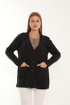 Lanze Çelik Örme Triko Düğmeli Anne Ceket 2405