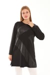 Lanze Soft Touch Parçalı Tunik Çapraz Desen