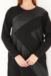 Lanze Soft Touch Parçalı Tunik Çapraz Desen