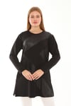 Lanze Soft Touch Parçalı Tunik Çapraz Desen