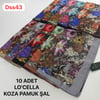 10 adet Locella Koza Pamuk Şal