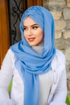 Bebe Mavi Şifon Hazır Şal - 50600