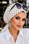 Beyaz Puanlı Çapraz Bantlı Deniz - Havuz Bonesi