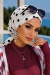 Beyaz Puanlı Çapraz Bantlı Deniz - Havuz Bonesi