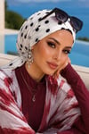 Beyaz Puanlı Çapraz Bantlı Deniz - Havuz Bonesi