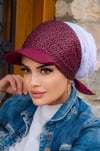Bordo Benekli Bone Bant - Bağcıklı
