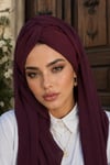Bordo Burgu Hazır Şal