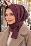 Bordo Kaşe Hazır Eşarp