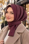 Bordo Kaşe Hazır Eşarp
