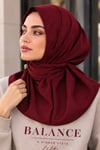Bordo Spor Tesettür Bone - Günlük ve Antrenman , Deniz ve Havuz Kullanımına Uygun Hazır Eşarp Bone- Athletic Hijab