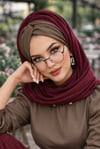 Bordo Vizon Burgu Hazır Şal