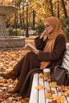 Camel Büzgülü Hazır Şal