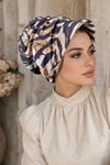 Camel Siyah Zebra Tesettür Şapka Bone