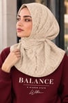 Ekru Spor Tesettür Bone - Günlük ve Antrenman , Deniz ve Havuz Kullanımına Uygun Hazır Eşarp Bone- Athletic Hijab